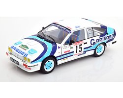 De 1:18 Modelauto van de Alfa Romeo Alfetta GTV6 #15 van de Garrigues Rally van 1986. De rijders waren C. Rigolett en M. Bathelot. De fabrikant van het Schaalmodel is Solido.Dit model is alleen online beschikbaar.