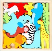 Houten Puzzel - Houten Speelgoed - 3D Puzzel - Kinderen - Jungle