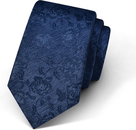 Premium Ties - Luxe Stropdas Heren - Polyester - Blauw - Inclusief Luxe Gift Box!