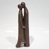 Geert Kunen / Skulptuur / Beeld / Koppel - bruin / goud - 8 x 11 x 35 cm hoog.