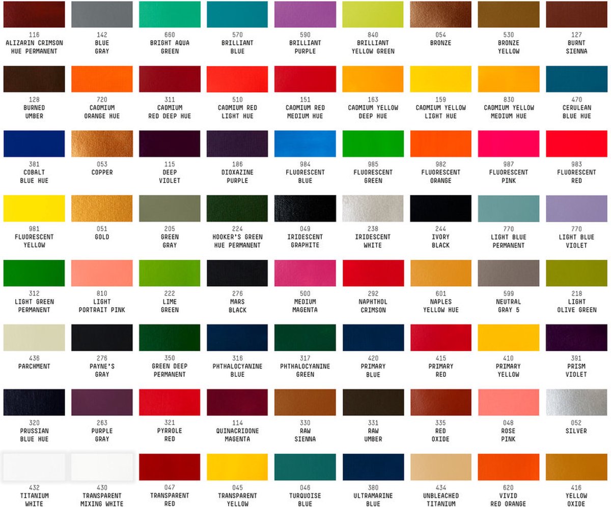 Liquitex 3699401 Basics Acrylverf Set – 72 x 22 ml Tubes | Kunstenaars Acrylverf | Middelmatige Viscositeit | Lichtechte Kleuren voor Schilderen, Canvas & Hobby — afbeelding 9
