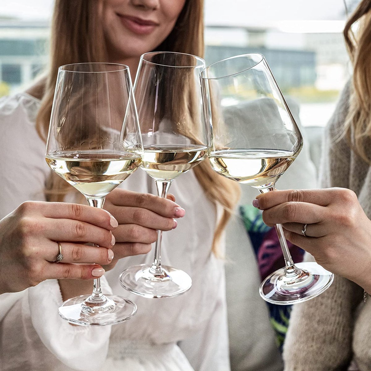 KROSNO | Hoog Witte Wijnglazen | Set van 6 - 390 ml | Avant-Garde Collectie | Loodvrij Kristalglas | Perfect voor Thuis, Restaurants en Feesten | Vaatwasser Veilig – foto 3