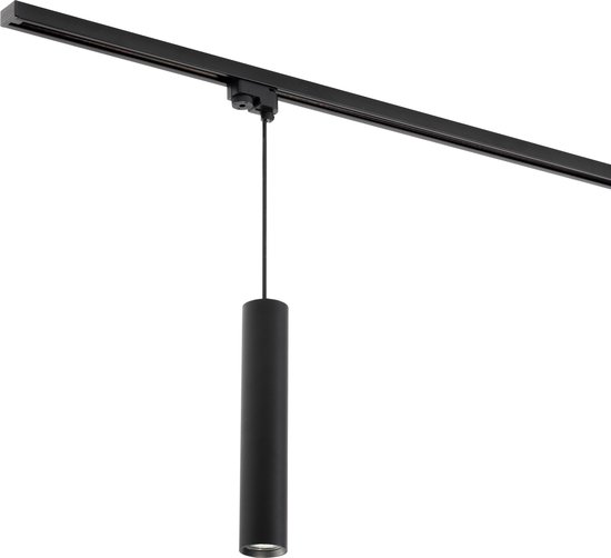 Focus Tube hanglamp voor 1-fase railverlichting - GU10 - 30cm tube - Zwart - Dimbaar