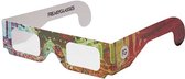 Freaky Glasses® - Classic spacebril met spiraal diffractie effect - Festivalbril - Volwassenen - Dames - Heren - Karton - multicolor