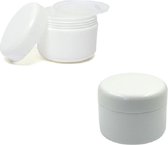 Pots cosmétiques - Wit + Couvercle à vis - 10 pièces