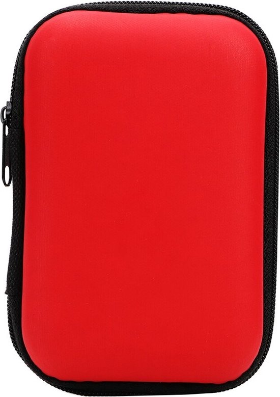 Oortjes Zipper Case – Reizen, Vakantie – Opbergtas met Rits – Rood