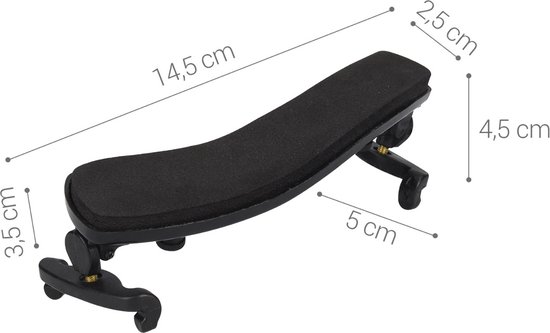 kwmobile Épaulière Rembourrée Pour Violon - Conception Réglable Pour 1/2 Violons - Accessoire D'instrument De Musique Pour Adultes Et Étudiants