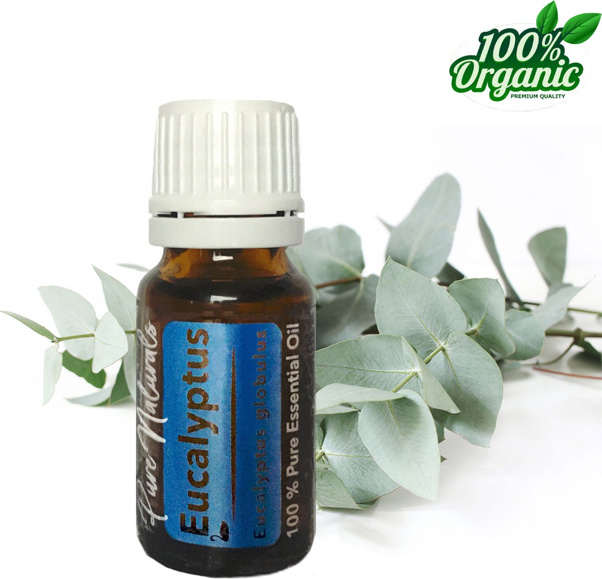 Goedkoopste Eucalyptus etherische Olie 10 ml | Eucalyptus Oil | 100 PUUR | Bio | Essentiële olie Aromatherapie | Olie diffuser | Pure Naturals
