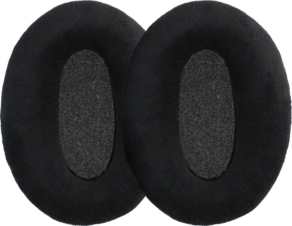 kwmobile 2x fluwelen oorkussens geschikt voor Sennheiser HD600 / HD650 / HD545 / HD580 koptelefoons - Kussens voor over-ear-koptelefoon in zwart