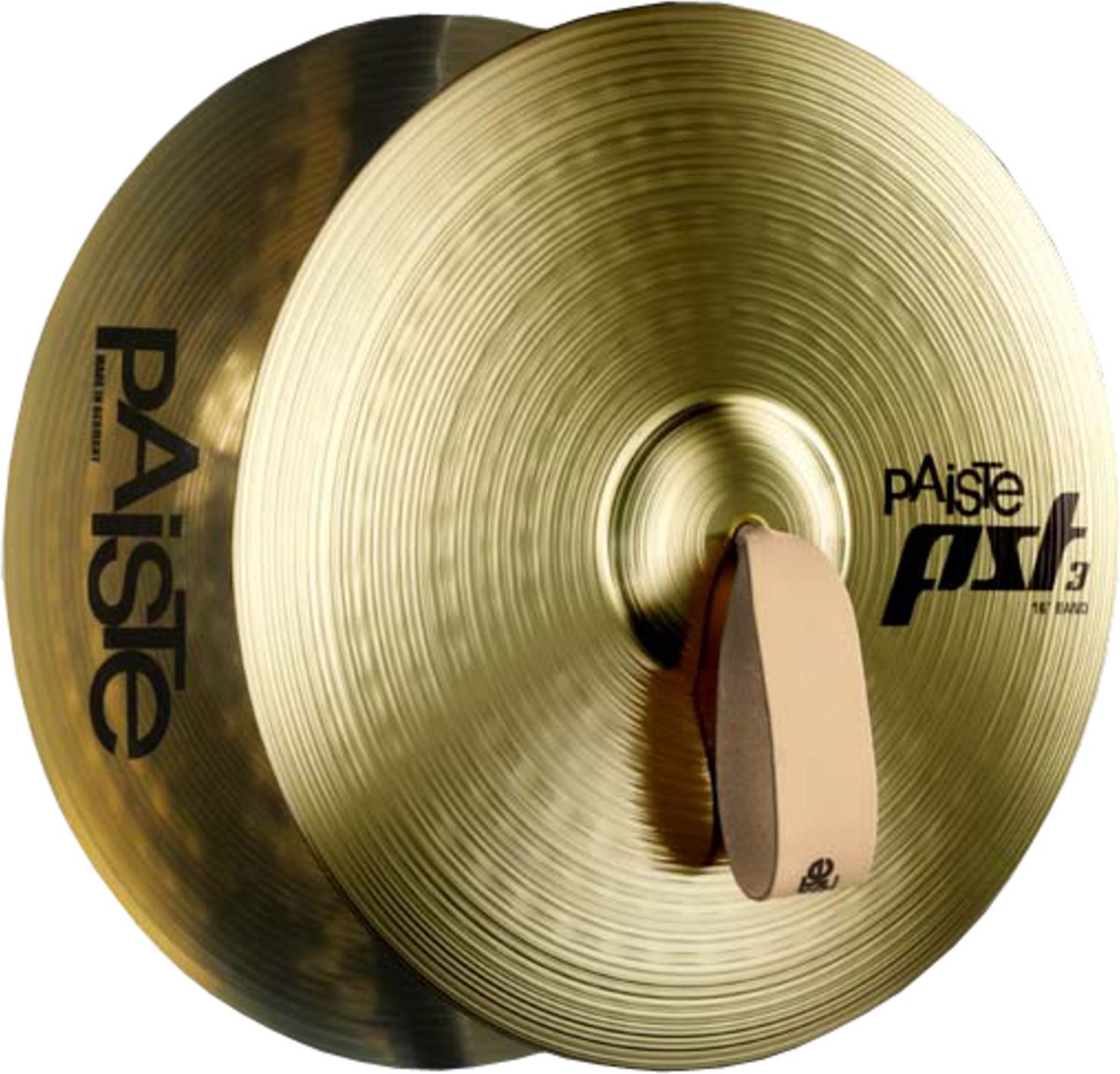 Paiste PST3 Marching Cymbals 14", incl. Pads en Riemen - Marching bekken