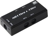 Miditech MIDI Thru 4 / Filter 4-voudig MIDI Thru Box - MIDI-tool voor keyboards