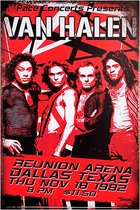 Signs-USA - Concert Sign - metaal - Van Halen - Dallas-Texas - 20 x 30 cm