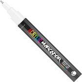 MTN Acrylic Marcador - Verfstift - fijne punt van 0,5 mm - permanent - Wit
