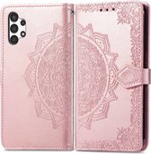iMoshion Hoesje Geschikt voor Samsung Galaxy A13 (4G) Hoesje Met Pasjeshouder - iMoshion Mandala Bookcase - Rosé Goud