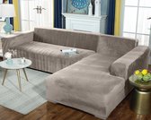 Velvet Bankhoes Hoekbank| Sofa cover | Meubelhoes | Bank hoes | Zetel hoes | Bank beschermer | 2+3zits | Champagne Velvet Bankhoes Hoekbank| Sofa cover | Meubelhoes | Bank hoes | Zetel hoes | Bank beschermer | 2+3zits | Champagne