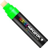 MTN Acrylic Marcador - Verfstift - brede punt van 15 mm - permanent - Neon Groen