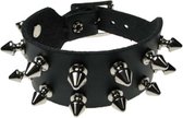 Bullet 69 Funky Punk - 2 row spike Polsband - Zwart/Zilverkleurig