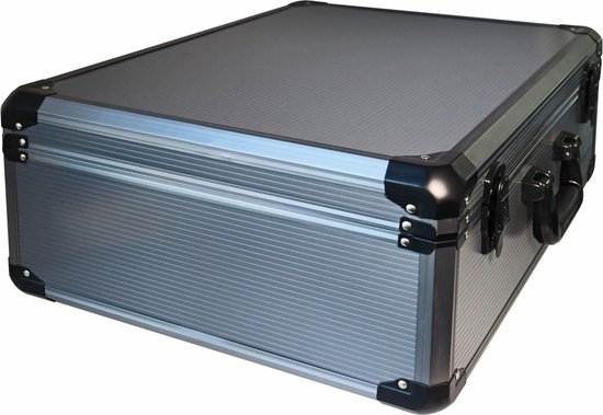 PeakTech P 7270 Universele koffer voor meetinstrumenten, robuuste draagkoffer, gereedschapsopslag, kubusschuimplaten, schuimrubberen bekleding, afsluitbaar, stofbescherming, XXL - 500 x 350 x 120 mm