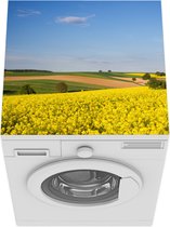 Wasmachine beschermer mat - Lente - Bloemen - Geel - Breedte 60 cm x hoogte 60 cm