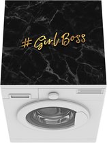 Wasmachine beschermer mat - Quotes - Girl - Goud - Marmer - Breedte 60 cm x hoogte 60 cm