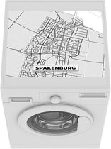 Wasmachine beschermer - Wasmachine mat - Stadskaart - Spakenburg - Grijs - Wit - 55x45 cm - Droger beschermer - Plattegrond