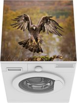 Wasmachine beschermer mat - Landende steenarend met gebogen vleugels - Breedte 60 cm x hoogte 60 cm