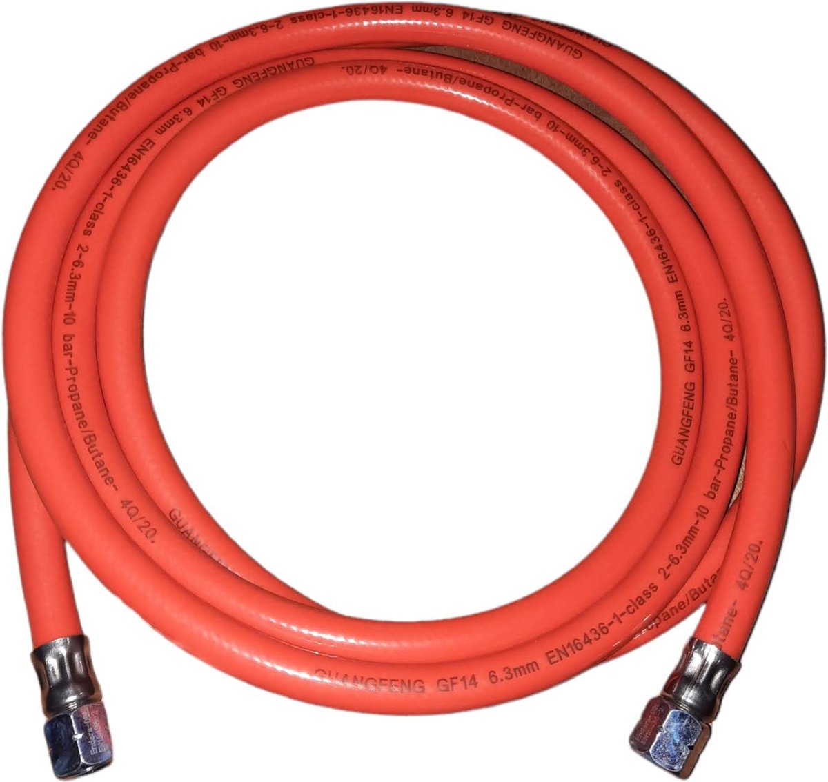 Gasslang gas slang 250cm G1/4 aansluiting gasbrander onkruidbrander bio