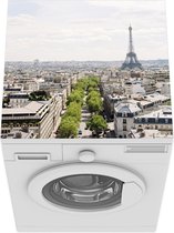Wasmachine beschermer mat - Parijs skyline - Breedte 60 cm x hoogte 60 cm