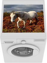 Wasmachine beschermer mat - Wit Morgan paard wandelend door de struiken - Breedte 55 cm x hoogte 45 cm