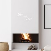 Stickerheld - Muursticker "Live Laugh Love" Quote - Woonkamer - Liefde - Engelse Teksten - Mat Wit - 41.3x81.2cm