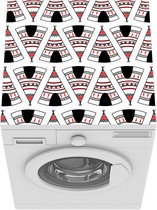 Wasmachine beschermer mat - Tipi - Tent - Patronen - Kinderen - Bohemian - Breedte 60 cm x hoogte 60 cm