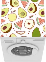 Wasmachine beschermer mat - Patronen - Groenten - Fruit - Breedte 60 cm x hoogte 60 cm