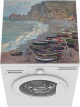 Wasmachine beschermer mat - Het strand bij Étretat - Claude Monet - Breedte 60 cm x hoogte 60 cm