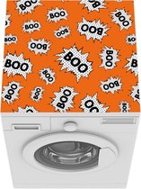 Wasmachine beschermer mat - Patronen - Halloween - Quotes - Breedte 60 cm x hoogte 60 cm