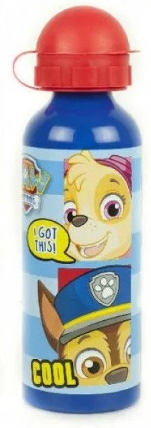 Foto: Paw patrol drinkfles 520ml aluminium blauw