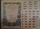 metalen kalender bord