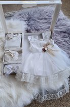 Baby jurk - doopjurk - doopkleding -dooppakje- doopschoentjes- pasgeboren baby jurk -ecru feestjurk - kraamcadeau-babyshower-new born- bruidsmeisje -bruiloft-fotoshoot-verjaardagsf