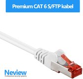 Neview - 2 meter premium S/FTP kabel - CAT 6 - Wit - Dubbele afscherming - (netwerkkabel/internetkabel)