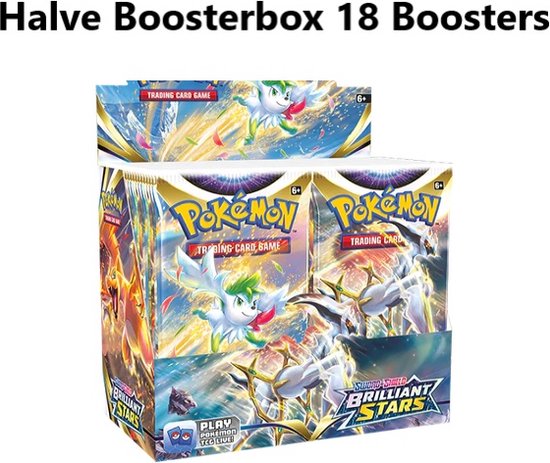 Afbeelding van het spel Pokemon Sword & Shield - Brilliant Stars - Halve Boosterbox  18 Booster Packs