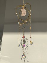 Kristallen Zonnevanger - Handgemaakt - Suncatcher - Raamdecoratie - Decoratieve Accessoires - Rozenkwarts - Rose quartz - in huis