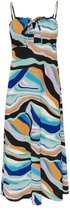 ONLY CARMAKOMA NOVA LIFE STRAP MAXI DRESS AOP SURF THE WEB/GLOWY