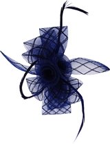 Jessidress® Haarclips Feestelijke Haarbloem met parels Dames Bruids Haar accessoires - Donker Blauw
