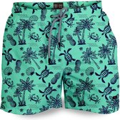 Miami Beach | Zwemshort | Zwembroek | Beachshort | Heren | Sneldrogend | Maat L | MB13-355 Munt Blauw