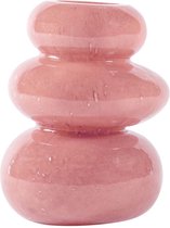 PTMD Rivo Ronde Vaas - H19 x Ø14,5 cm - Glas - Roze