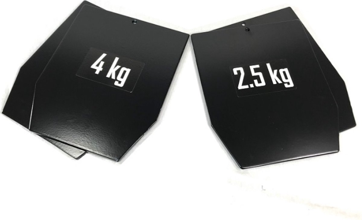 Gewichtsplaten 2 x 4 kg voor Tactical Vest - Trainingsvest - Crossfit & Fitness Gewichtsvesten