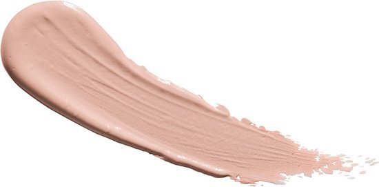 Licht getinte concealer swatch, op een witte achtergrond.