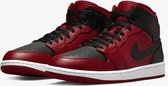 Air Jordan 1 Mid - Reverse Bred - Heren Sneakers Schoenen Rood-Zwart 554724-660 - Maat EU 43 US 9.5
