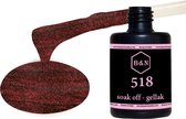 Gellak - 518 cateye red - 15 ml | B&N - soak off gellak