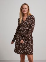 Pieces PCCARLY LS SHIRT DRESS BC Dames Jurk Chocolate Plum - Maat XS