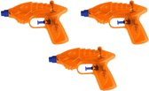 3x Waterpistool/waterpistolen oranje 16,5 cm
